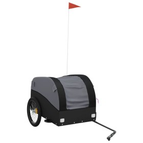 vidaXL Fahrradanhänger Schwarz 45 kg Eisen