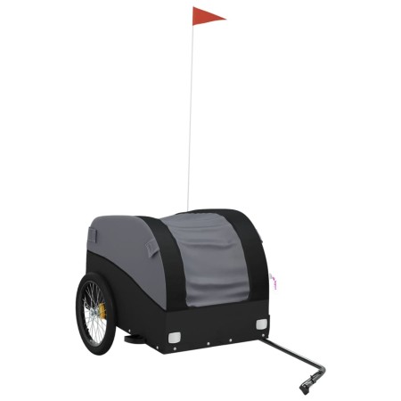 vidaXL Fahrradanhänger Schwarz 45 kg Eisen