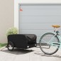 vidaXL Fahrradanhänger Schwarz 45 kg Eisen vidaXL Fahrradanhänger Schwarz 45 kg Eisen