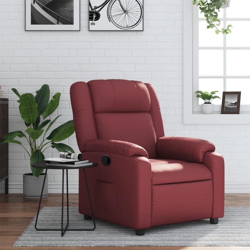 vidaXL Relaxsessel Weinrot Kunstleder vidaXL Relaxsessel Weinrot Kunstleder