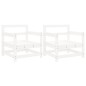vidaXL Gartenstühle 2 Stk. Weiß Massivholz Kiefer vidaXL Gartenstühle 2 Stk. Weiß Massivholz Kiefer