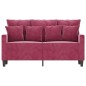vidaXL 2-Sitzer-Sofa Weinrot 120 cm Samt vidaXL 2-Sitzer-Sofa Weinrot 120 cm Samt