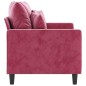 vidaXL 2-Sitzer-Sofa Weinrot 120 cm Samt vidaXL 2-Sitzer-Sofa Weinrot 120 cm Samt
