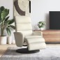 vidaXL Relaxsessel mit Fußteil Creme Kunstleder vidaXL Relaxsessel mit Fußteil Creme Kunstleder