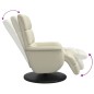 vidaXL Relaxsessel mit Fußteil Creme Kunstleder vidaXL Relaxsessel mit Fußteil Creme Kunstleder