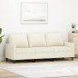 vidaXL 3-Sitzer-Sofa Creme 180 cm Samt vidaXL 3-Sitzer-Sofa Creme 180 cm Samt