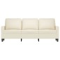 vidaXL 3-Sitzer-Sofa Creme 180 cm Samt vidaXL 3-Sitzer-Sofa Creme 180 cm Samt