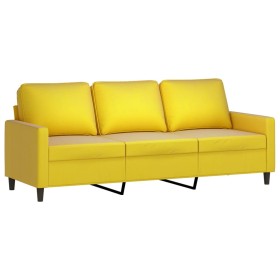 vidaXL 3-Sitzer-Sofa Gelb 180 cm Samt
