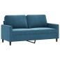 vidaXL 2-Sitzer-Sofa Blau 140 cm Samt vidaXL 2-Sitzer-Sofa Blau 140 cm Samt