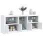 vidaXL Sideboard mit LED-Leuchten Weiß 162x37x67 cm vidaXL Sideboard mit LED-Leuchten Weiß 162x37x67 cm