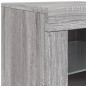 vidaXL Sideboard mit LED-Leuchten Grau Sonoma 181,5x37x67 cm vidaXL Sideboard mit LED-Leuchten Grau Sonoma 181,5x37x67 cm