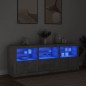 vidaXL Sideboard mit LED-Leuchten Betongrau 181,5x37x67 cm vidaXL Sideboard mit LED-Leuchten Betongrau 181,5x37x67 cm