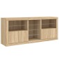 vidaXL Sideboard mit LED-Leuchten Sonoma-Eiche 181,5x37x67 cm vidaXL Sideboard mit LED-Leuchten Sonoma-Eiche 181,5x37x67 cm