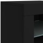vidaXL Sideboard mit LED-Leuchten Schwarz 202x37x67 cm vidaXL Sideboard mit LED-Leuchten Schwarz 202x37x67 cm