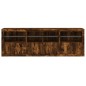 vidaXL Sideboard mit LED-Leuchten Räuchereiche 202x37x67 cm vidaXL Sideboard mit LED-Leuchten Räuchereiche 202x37x67 cm
