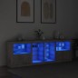 vidaXL Sideboard mit LED-Leuchten Betongrau 202x37x67 cm vidaXL Sideboard mit LED-Leuchten Betongrau 202x37x67 cm