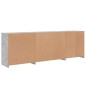 vidaXL Sideboard mit LED-Leuchten Betongrau 202x37x67 cm vidaXL Sideboard mit LED-Leuchten Betongrau 202x37x67 cm