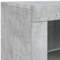 vidaXL Sideboard mit LED-Leuchten Betongrau 202x37x67 cm vidaXL Sideboard mit LED-Leuchten Betongrau 202x37x67 cm