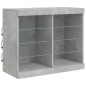 vidaXL Sideboard mit LED-Leuchten Betongrau 202x37x67 cm vidaXL Sideboard mit LED-Leuchten Betongrau 202x37x67 cm