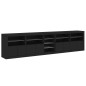 vidaXL Sideboard mit LED-Leuchten Schwarz 283x37x67 cm vidaXL Sideboard mit LED-Leuchten Schwarz 283x37x67 cm
