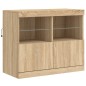 vidaXL Sideboard mit LED-Leuchten Sonoma-Eiche 283x37x67 cm vidaXL Sideboard mit LED-Leuchten Sonoma-Eiche 283x37x67 cm