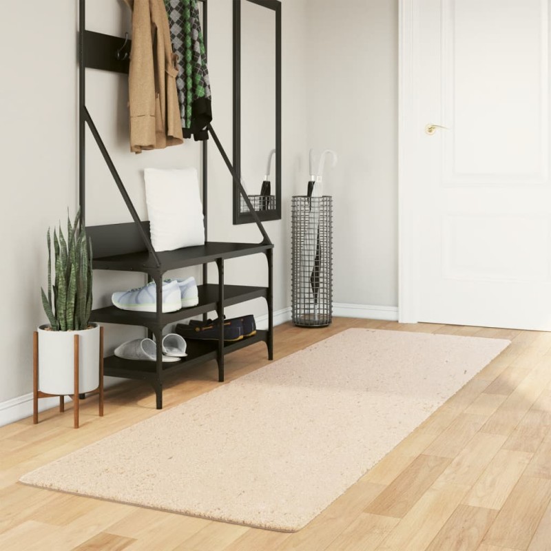 vidaXL Teppich HUARTE Kurzflor Weich und Waschbar Beige 80x250 cm vidaXL Teppich HUARTE Kurzflor Weich und Waschbar Beige 80x250 cm