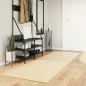 vidaXL Teppich HUARTE Kurzflor Weich und Waschbar Creme 80x250 cm vidaXL Teppich HUARTE Kurzflor Weich und Waschbar Creme 80x250 cm