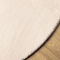 vidaXL Teppich HUARTE Kurzflor Weich und Waschbar Beige Ø 100 cm vidaXL Teppich HUARTE Kurzflor Weich und Waschbar Beige Ø 100 cm