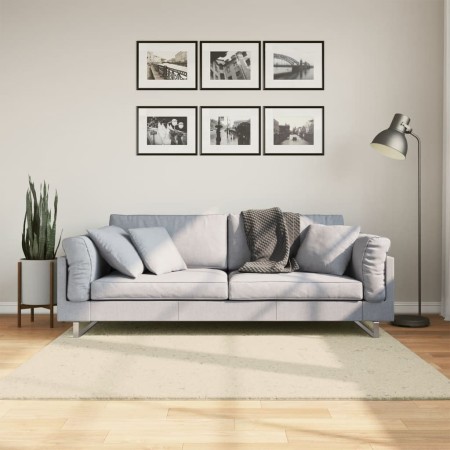 vidaXL Teppich HUARTE Kurzflor Weich und Waschbar Creme 160x160 cm