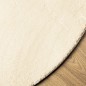 vidaXL Teppich HUARTE Kurzflor Weich und Waschbar Creme Ø 160 cm vidaXL Teppich HUARTE Kurzflor Weich und Waschbar Creme Ø 160 cm