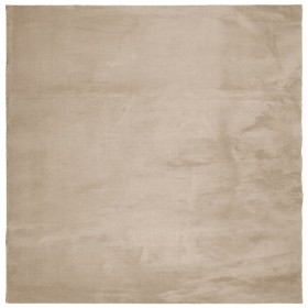 vidaXL Teppich HUARTE Kurzflor Weich und Waschbar Sandfarben 200x200cm