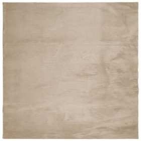 vidaXL Teppich HUARTE Kurzflor Weich und Waschbar Sandfarben 240x240cm