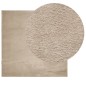 vidaXL Teppich HUARTE Kurzflor Weich und Waschbar Sandfarben 240x240cm