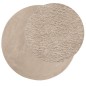 vidaXL Teppich HUARTE Kurzflor Weich und Waschbar Sandfarben Ø 160 cm vidaXL Teppich HUARTE Kurzflor Weich und Waschbar Sandfarben Ø 160 cm
