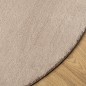 vidaXL Teppich HUARTE Kurzflor Weich und Waschbar Sandfarben Ø 160 cm vidaXL Teppich HUARTE Kurzflor Weich und Waschbar Sandfarben Ø 160 cm