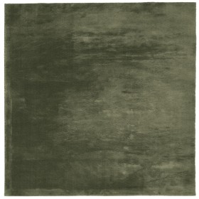 vidaXL Teppich HUARTE Kurzflor Weich und Waschbar Waldgrün 120x120 cm