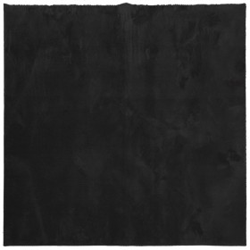 vidaXL Teppich HUARTE Kurzflor Weich und Waschbar Schwarz 200x200 cm