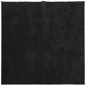vidaXL Teppich HUARTE Kurzflor Weich und Waschbar Schwarz 120x120 cm