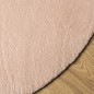 vidaXL Teppich HUARTE Kurzflor Weich und Waschbar Blassrosa Ø 200 cm vidaXL Teppich HUARTE Kurzflor Weich und Waschbar Blassrosa Ø 200 cm