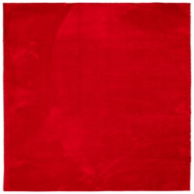 vidaXL Teppich HUARTE Kurzflor Weich und Waschbar Rot 120x120 cm