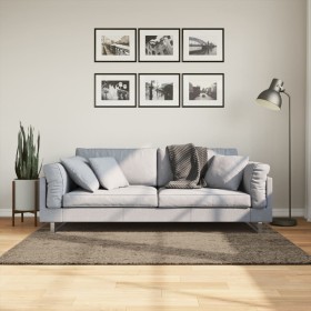 vidaXL Teppich ISTAN Hochflor Glänzend Grau 120x170 cm