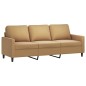 vidaXL 3-Sitzer-Sofa mit Hocker Braun 180 cm Samt vidaXL 3-Sitzer-Sofa mit Hocker Braun 180 cm Samt