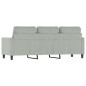 vidaXL 3-Sitzer-Sofa Hellgrau 180 cm Samt vidaXL 3-Sitzer-Sofa Hellgrau 180 cm Samt