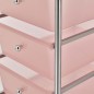 vidaXL Schubladenwagen mit 4 Schubladen Rosa Kunststoff vidaXL Schubladenwagen mit 4 Schubladen Rosa Kunststoff