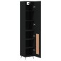 Highboard Schwarz 34,5x34x180 cm Holzwerkstoff Highboard Schwarz 34,5x34x180 cm Holzwerkstoff