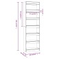 vidaXL Bücherregal/Raumteiler Räuchereiche 60x30x198 cm vidaXL Bücherregal/Raumteiler Räuchereiche 60x30x198 cm