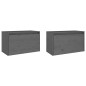 vidaXL Wandschränke 2 Stk. Grau 60x30x35 cm Massivholz Kiefer vidaXL Wandschränke 2 Stk. Grau 60x30x35 cm Massivholz Kiefer