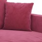 vidaXL 4-tlg. Sofagarnitur mit Kissen Weinrot Samt vidaXL 4-tlg. Sofagarnitur mit Kissen Weinrot Samt
