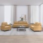 vidaXL 3-tlg. Sofagarnitur mit Kissen Braun Samt vidaXL 3-tlg. Sofagarnitur mit Kissen Braun Samt