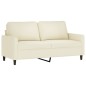 vidaXL 2-tlg. Sofagarnitur mit Kissen Creme Samt vidaXL 2-tlg. Sofagarnitur mit Kissen Creme Samt